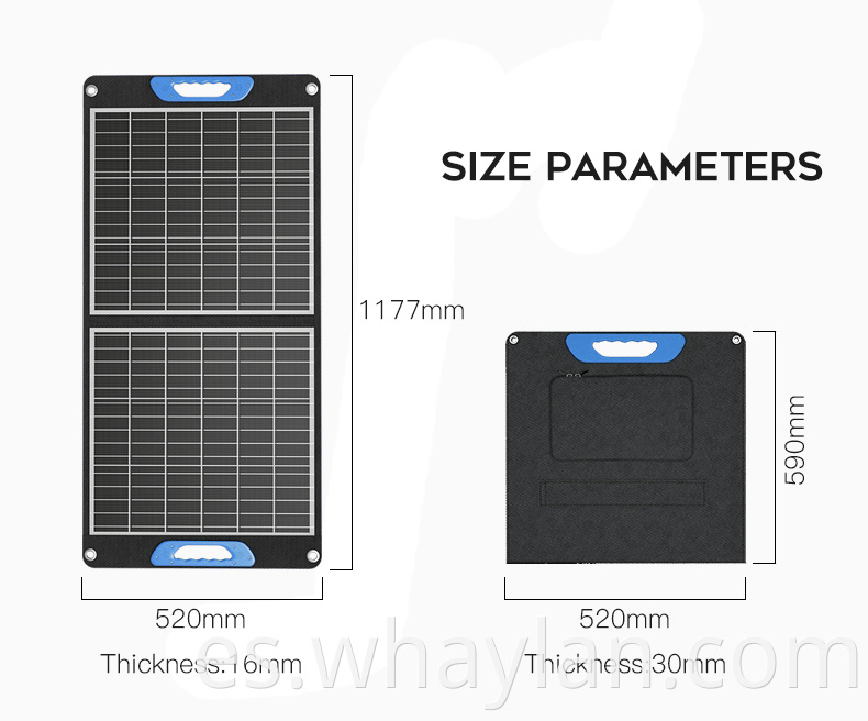 Panel solar portátil para la estación de alimentación Cargador de celdas Perc plegable con salidas USB Módulos FV solar fabricantes de baterías mono